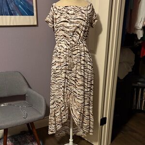 INC International Concepts High-Low Zebra Print Dress